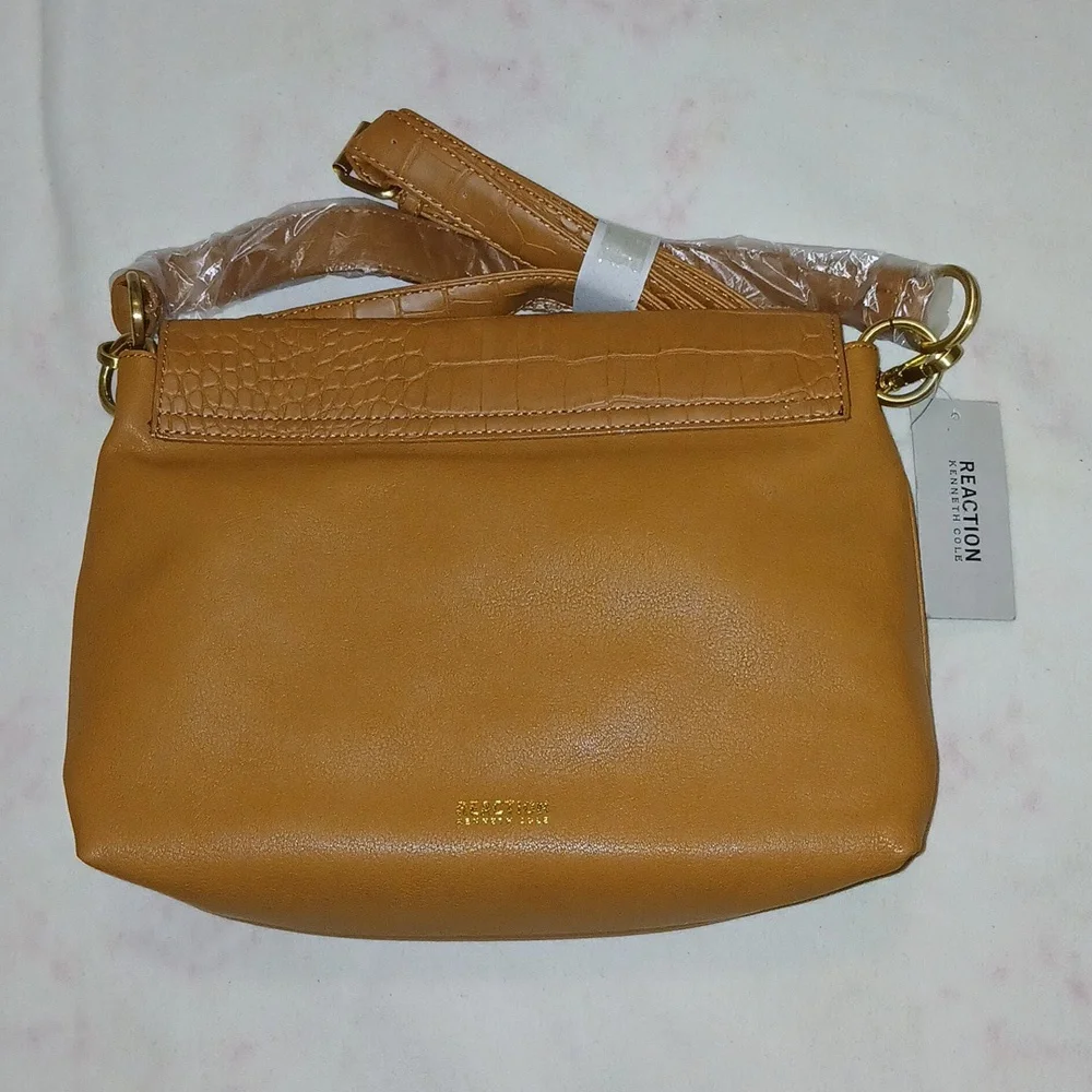 Kenneth Cole Reaction Cognac Lifestyle Mid-Satchel NWT‎